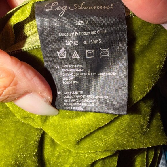 Leg Avenue Deluxe Mad Hatter Costume With Hat & Neck Ruffle 3 Pc Size M Green/Bl - Picture 7 of 7